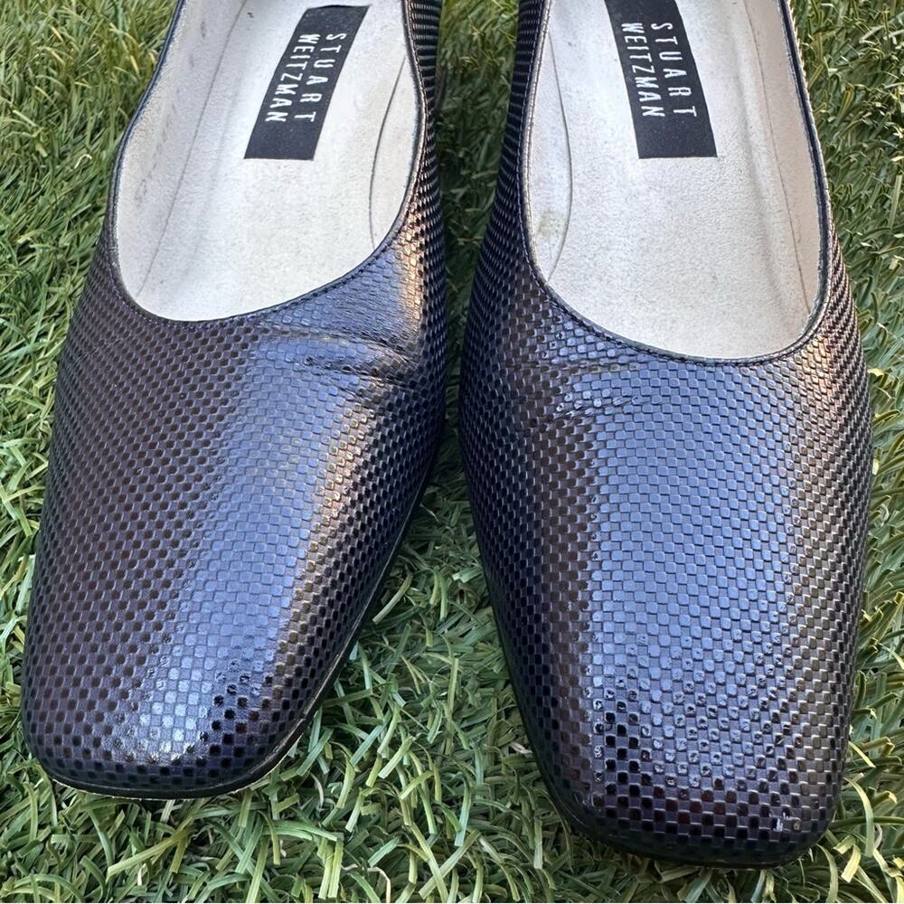 Stuart Weitzman Maeve 50 Low Block Heel Textured … - image 5